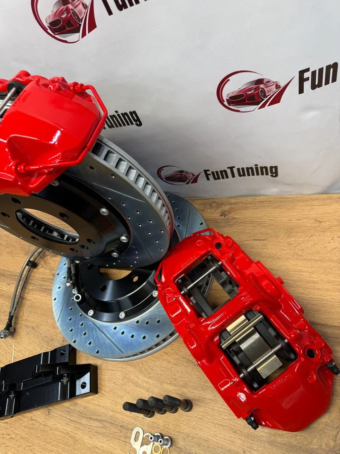 Brembo F40, диски 380 мм с электроприводом для электроручника на автомобиль Haval H9, задняя ось — изображение 4