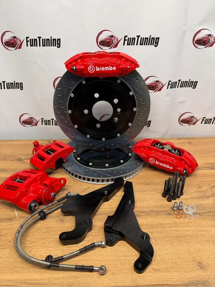 Тормозная система Brembo F40, диски 355 мм с дополнительным приводом для ручника на автомобиль Volkswagen Multivan на заднюю ось