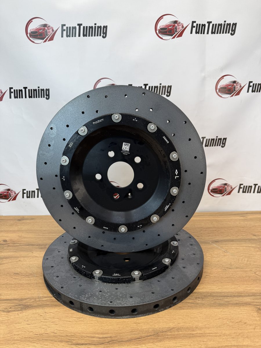 Карбон-керамическая 4 поршневая тормозная система Brembo Mehatronika с дисками 400 мм на автомобиль Zeekr 9X, задняя ось — изображение 7